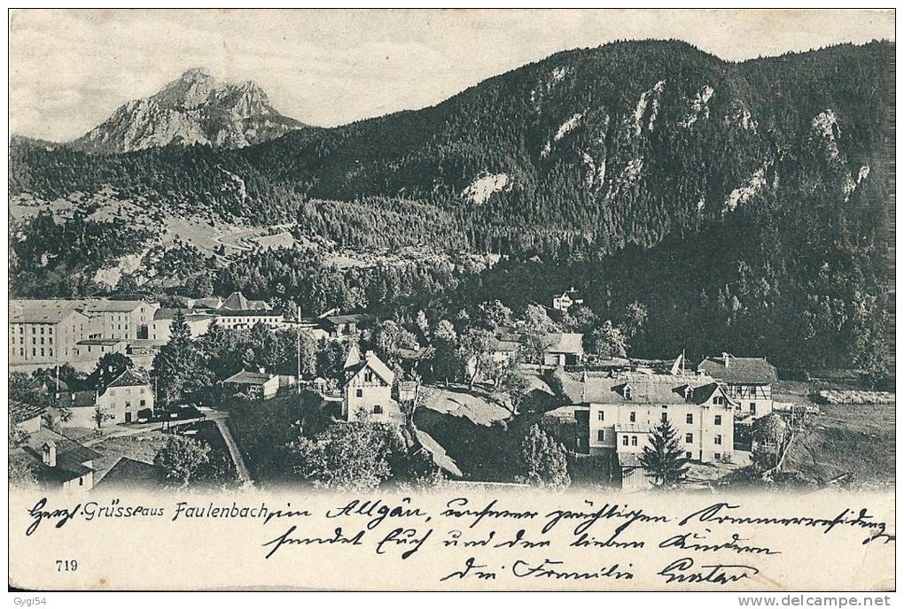 Gruss Aus FAULENBACH  CPA 1904 - Füssen