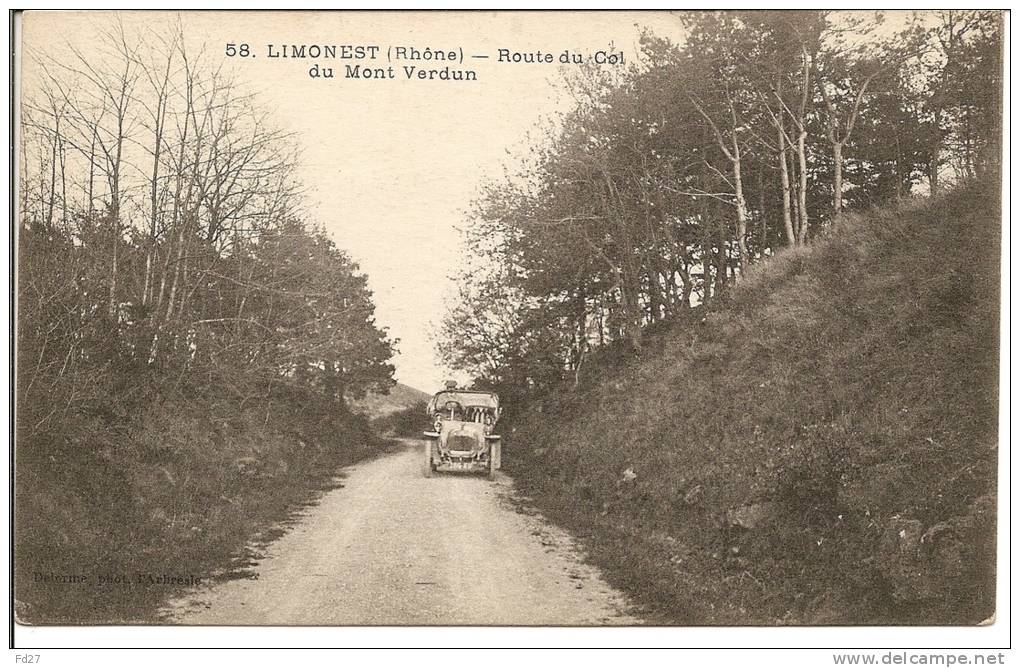 N°543 - Limonest - Vue Animée De La Route Du Col Du Mont Verdun - Limonest