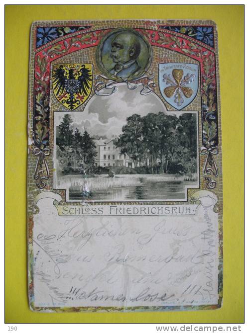 Friedrichsruh Schloss,relief Postcard - Friedrichsruh