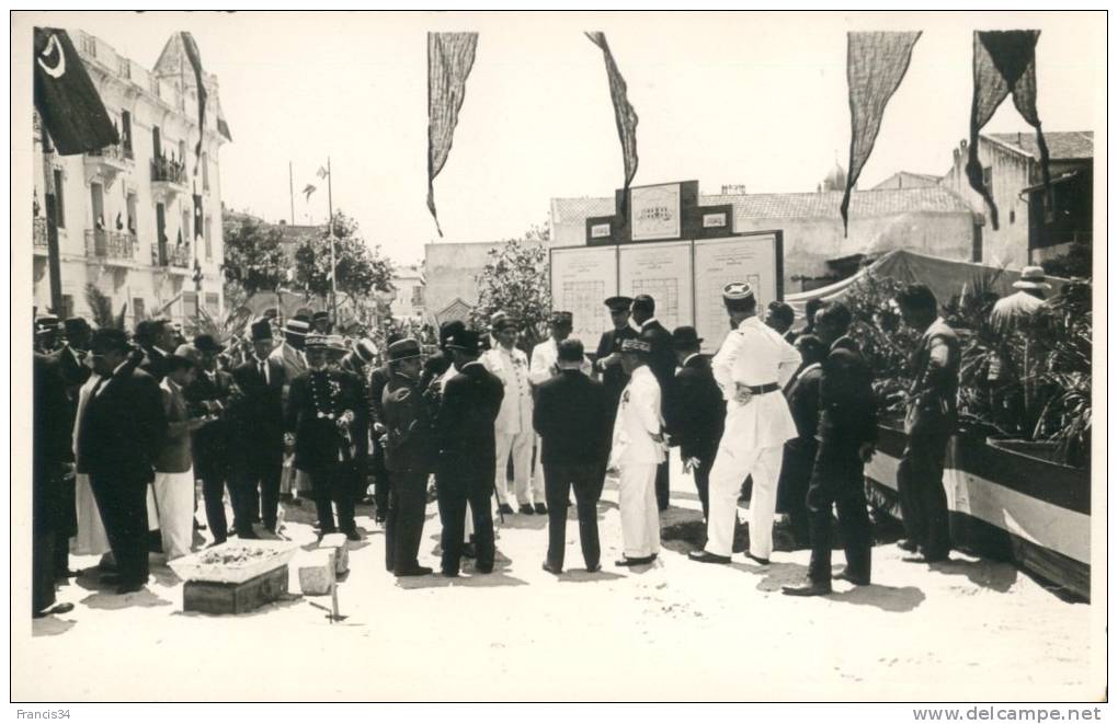 CPA - Bizerte - Pose De La Première Pierre Du Dispensaire - CARTE PHOTO - Tunisie