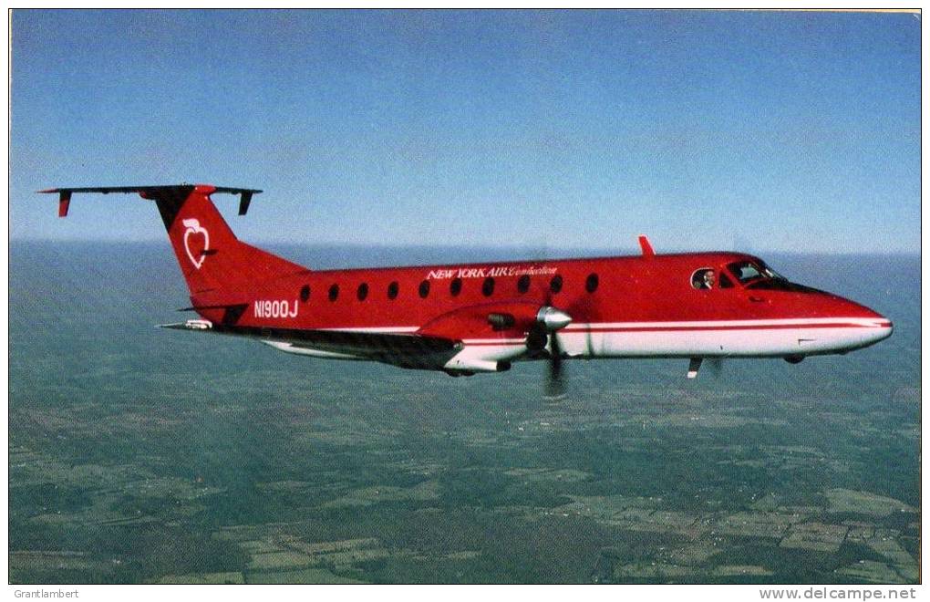 New York Air Connection Beech 1900C N1900J, Operated By Colgan - Mary Jane's Railroad Spec. Inc. Unused - 1946-....: Era Moderna