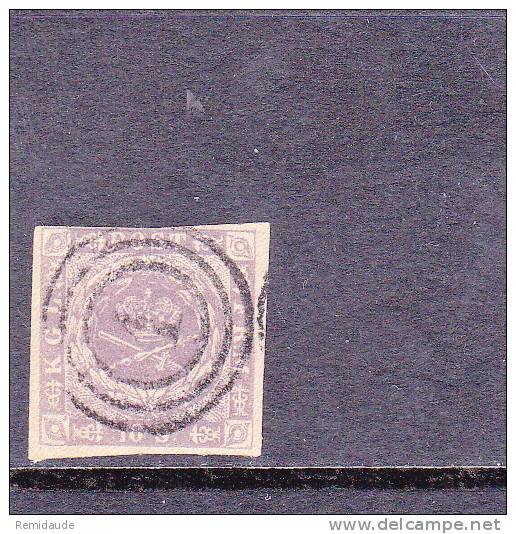 DANEMARK - YVERT N°6 OBLITERE - COTE = 275 EUROS - Used Stamps