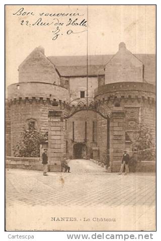 Nantes Le Chateau 190? Coin Bas Droit Plié - Nantes