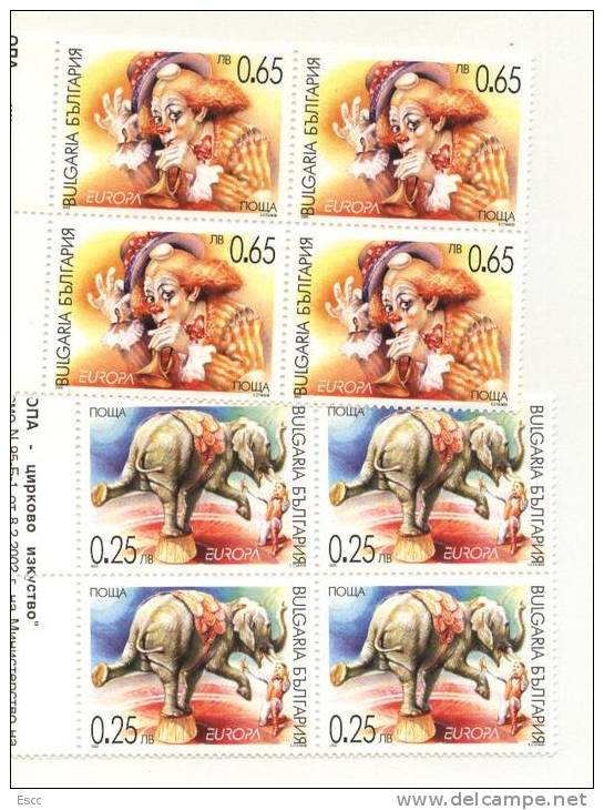 Mint Stamps  In Blocks Europa CEPT 2002  From Bulgaria - 2002