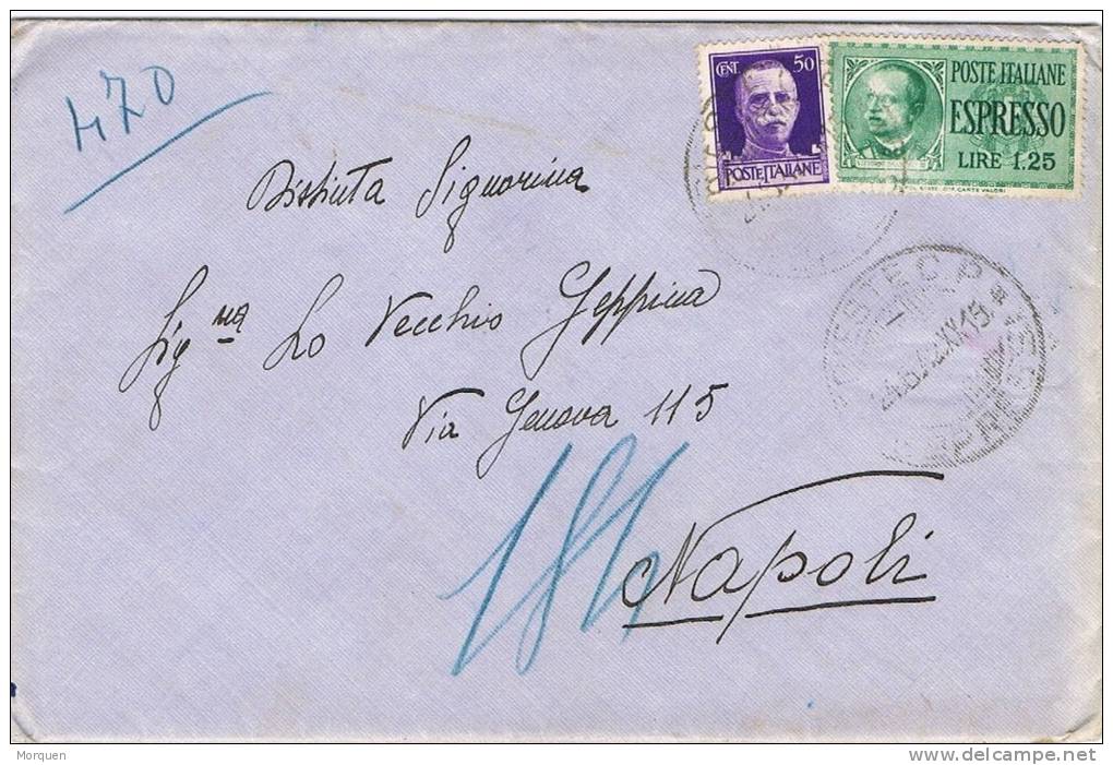 Carta ZABICE (eslovenia) 1942, Matasellos TRIESTE Express - Eilsendung (Eilpost)