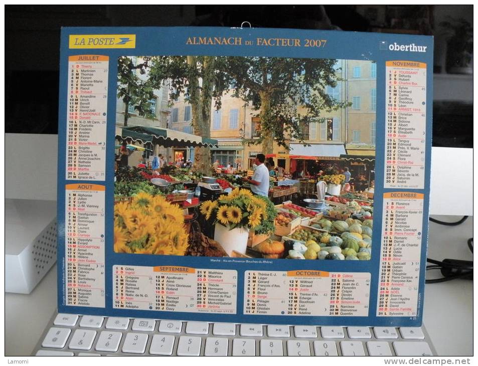 *Les Marchais , Calendrier Almanach Du Facteur - Oberthur 2007 - Big : 2001-...