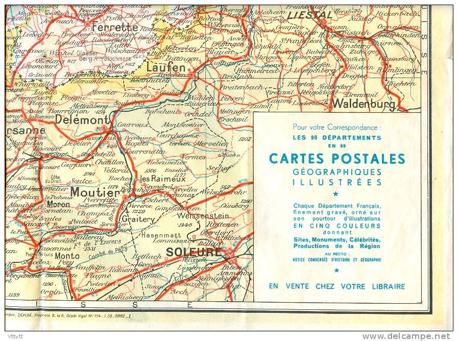 Carte HAUT-RHIN - TERRITOIRE DE BELFORT, Blondel La Rougery, N° 68-83, 1/200.000, Colmar, Altkirch, Mulhouse, Thann... - Roadmaps