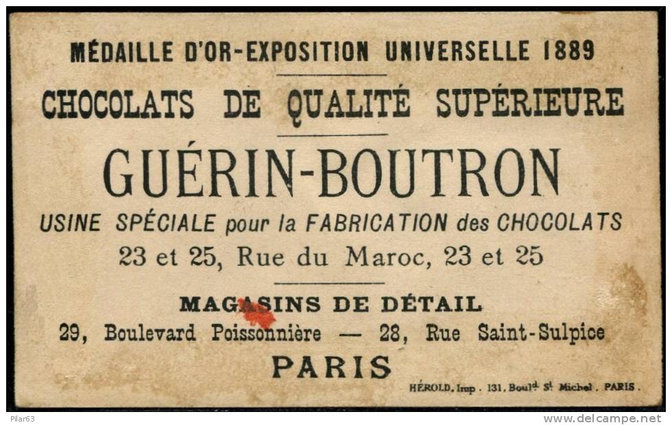 CHROMO DORÉ GUÉRIN BOUTRON PARIS - AVOIR DU TOUPET - Numéro De Cirque Avec 3 CLOWNS - RRR !!! Pour Classe Ouverte - Guerin Boutron