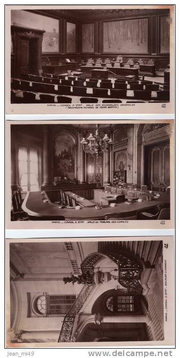 75 - PARIS - PALAIS DU CONSEIL D'ETAT -pochette De 12 CARTES - XLVIIIme Session Du Conseil International Du Travail-1930 - Lots, Séries, Collections