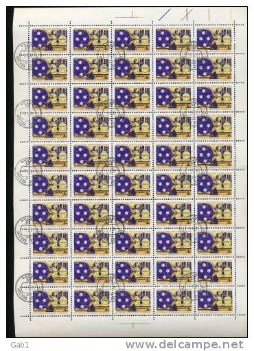 URSS --- 1965  --- Feuille Complete Obliteres --  50 Timbres - Feuilles Complètes