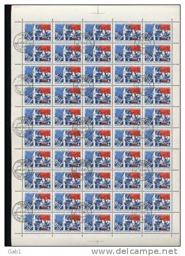 URSS --- 1965  --- Feuille Complete Obliteres --  50 Timbres - Feuilles Complètes