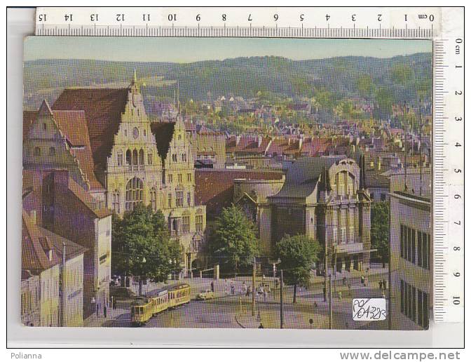 PO0432B# GERMANIA - GERMANY - BIELEFELD - BLICK AUF RATHAUS UND THEATER - TRAM  VG 1961 - Bielefeld