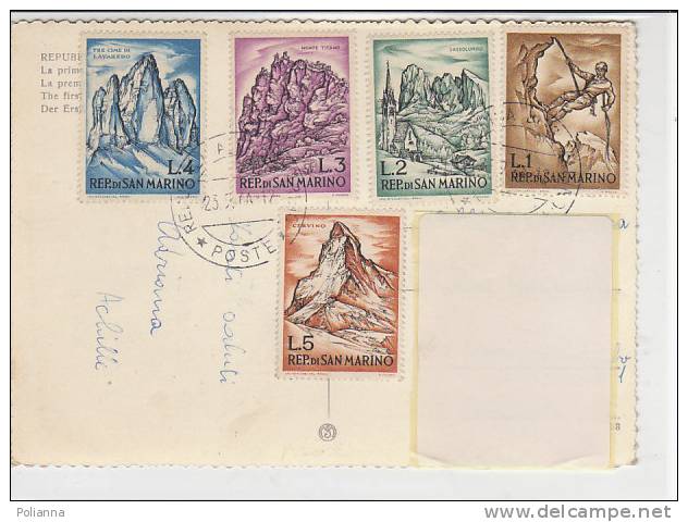 PO0605B# Serie 5 Valori Su Cartolina SAN MARINO  VG - Cartas & Documentos