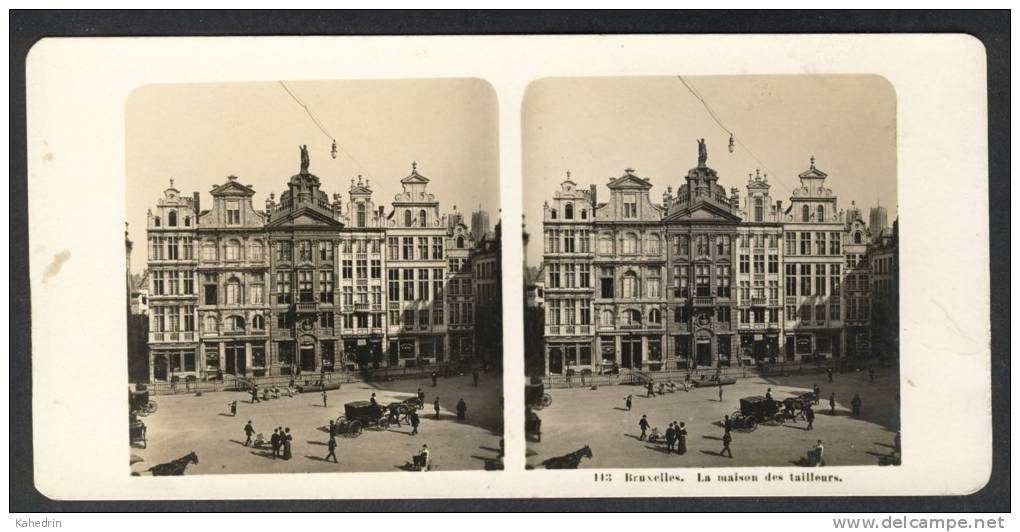 België / Belgique - Brussel / Bruxelles ± 1890 - 1905, La Maison Des Tailleurs - Stereoscoop