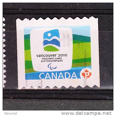 Canada  -   2010.  Paralympics In  "Vancouver  2010 ". Self Adhesive - Handisport