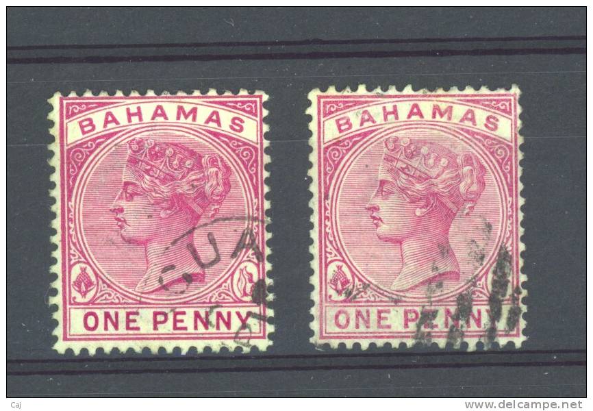 Bahamas  -  1884  :  Yv  18-18a  (o) - 1859-1963 Colonie Britannique