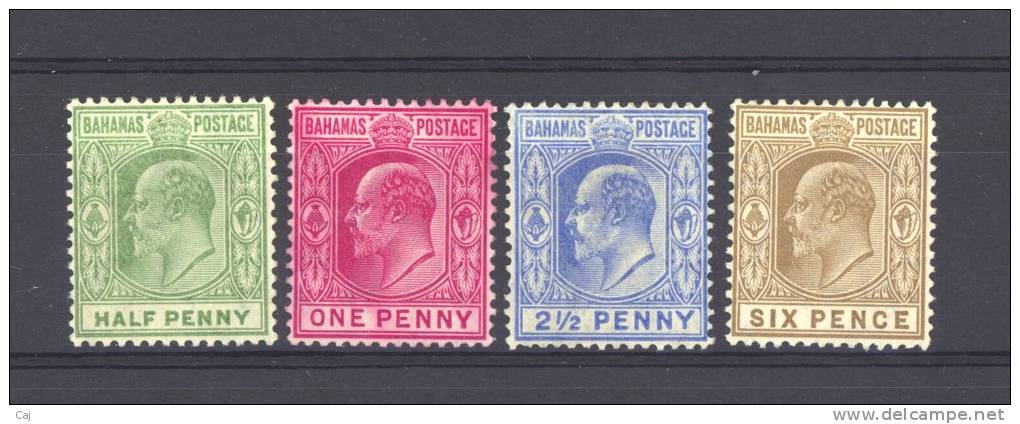 Bahamas  -  1906  :  Yv  35-38  * - 1859-1963 Crown Colony