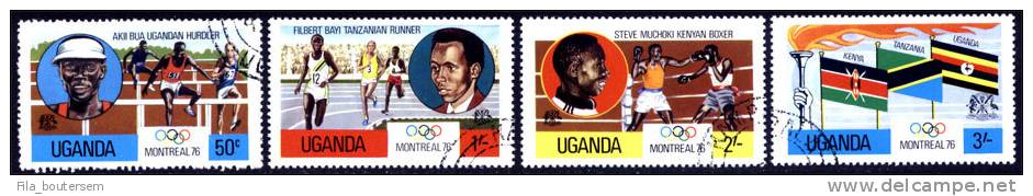 Ouganda : 05-07-1976 (OBL) : Mich : 141-144  Yv : 122-125 - Ouganda (1962-...)