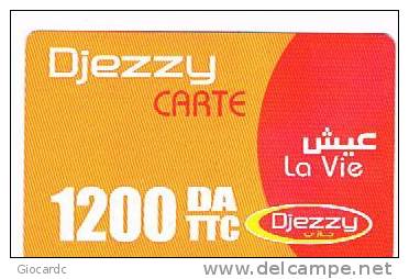 ALGERIA - DJEZZY (RECHARGE GSM)  -  LA VIE 1200  - USED   RIF. 241 - Algerije