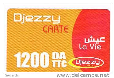 ALGERIA - DJEZZY (RECHARGE GSM)  -  LA VIE 1200  - USED   RIF. 241 - Algérie