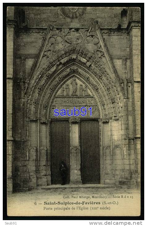 Saint Sulpice De Favières   -   Porte Principale De L'Eglise   -   Réf : 21021 - Saint Sulpice De Favieres