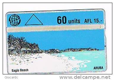 ARUBA  -  SETAR  (L & G)   -  1994 EAGLE BEACH  CODE 402C     - USED  -  RIF. 981 - Aruba