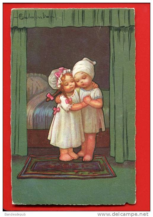 Jolie Carte Illustrée Colombo Enfant Chemise De Nuit  Lit Chambre - Colombo, E.