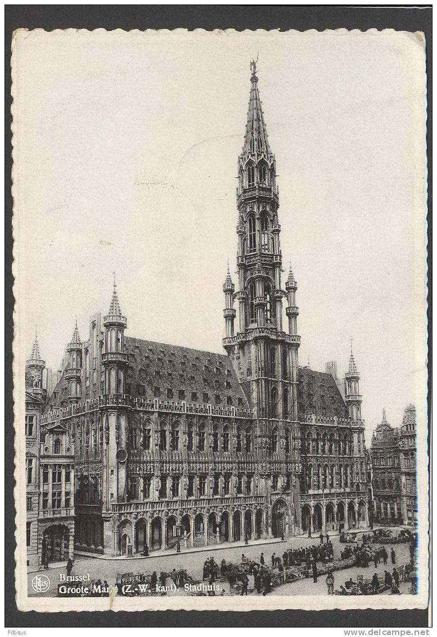 1940/1941 SINT MAARTEN INSTITUUT AALST EEREKAART CLAESSENS TH. - BRUSSEL STADHUIS GROTE MARKT                    - - Marktpleinen, Pleinen