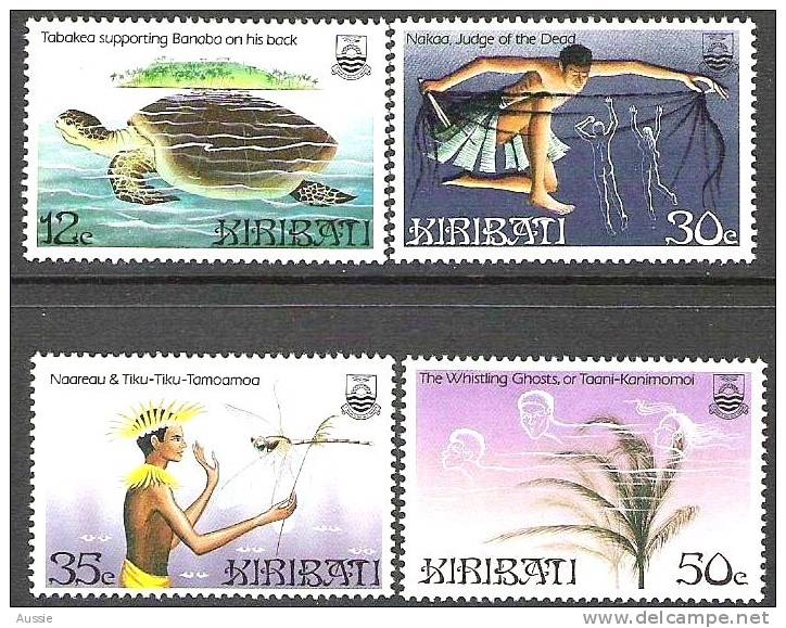 Kiribati 1984 Yvertn° 126-29 *** MNH Cote 26 FF Légendes Faune - Kiribati (1979-...)