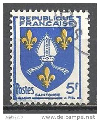 1 W Valeur Oblitérée,used - FRANCE - YT Nr 1005 * 1954 - N° 4-16 - 1941-66 Armoiries Et Blasons