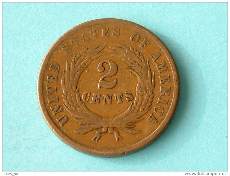 1864 - 2 CENTS / KM 94 ( Uncleaned - For Grade, Please See Photo ) !! - 2, 3 & 20 Cent