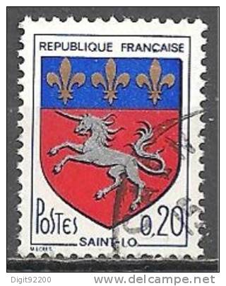 1 W Valeur Oblitérée, Used - FRANCE - YT Nr 1510 * 1966 - N° 4-12 - 1941-66 Armoiries Et Blasons