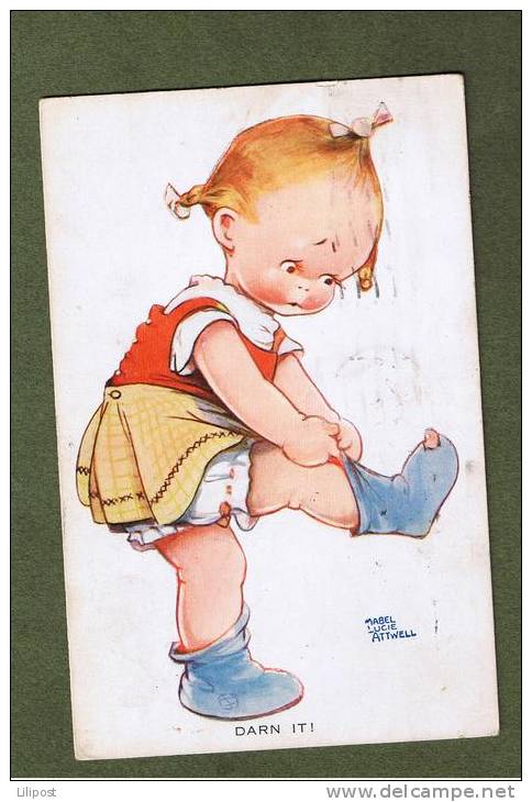 Cp Mabel Lucie Attwell - 1927 - Valentines  - Enfant, Chaussette, Children - Attwell, M. L.