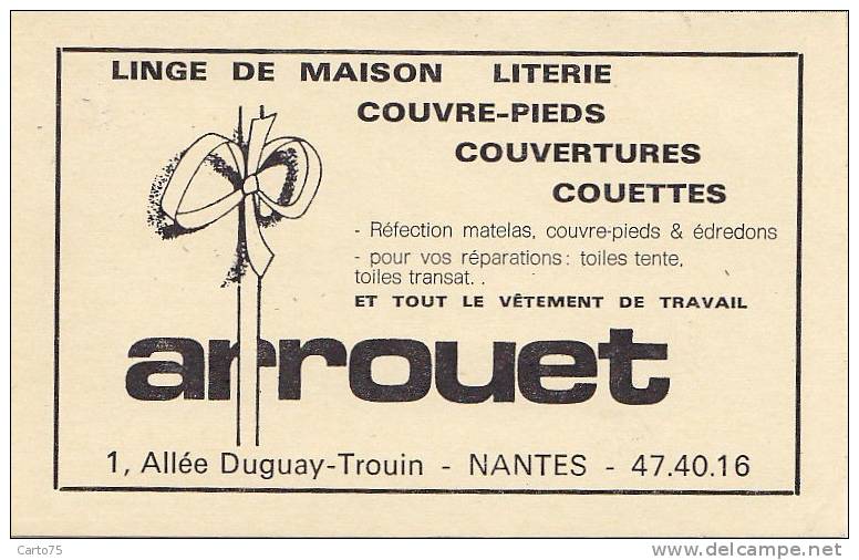 Nantes 44 - Au Pont De La Poissonnerie - Maison Arrouet - Calendrier 1983 Publicité - Autres & Non Classés
