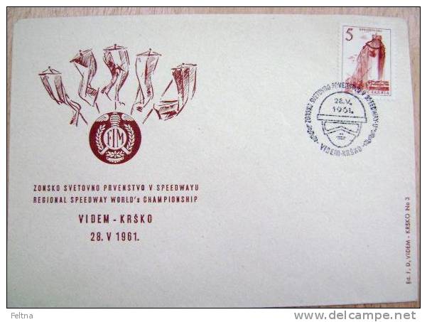 1961 YUGOSLAVIA COVER SPEEDWAY REGIONAL WORLD CHAMPIONSHIP KRSKO - Motorbikes