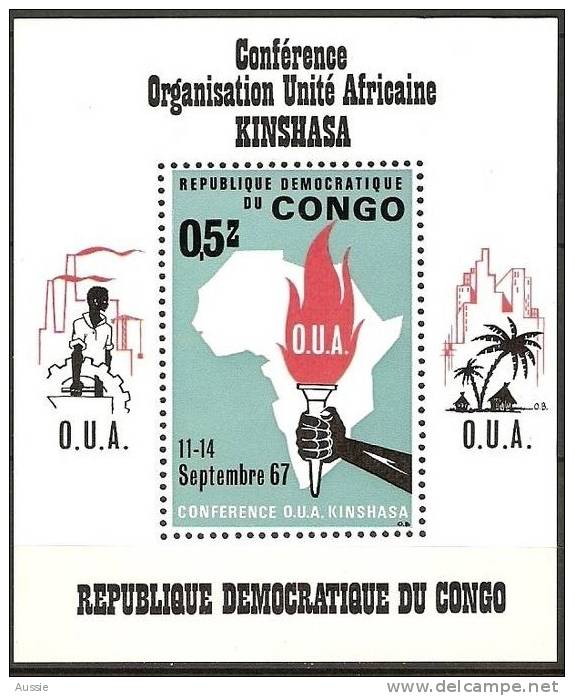 Congo Democratique 1967 Yvertn° Bloc  21 *** MNH Cote 3,00 Euro - Neufs