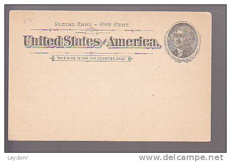Thomas Jefferson - Postal Card - UX12 - The Laclede National Bank, St. Louis - ...-1900