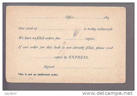 Thomas Jefferson - Postal Card - UX12 - Ginn &amp; Company, 9 And 13 Tremont Place, Boston, MASS - ...-1900