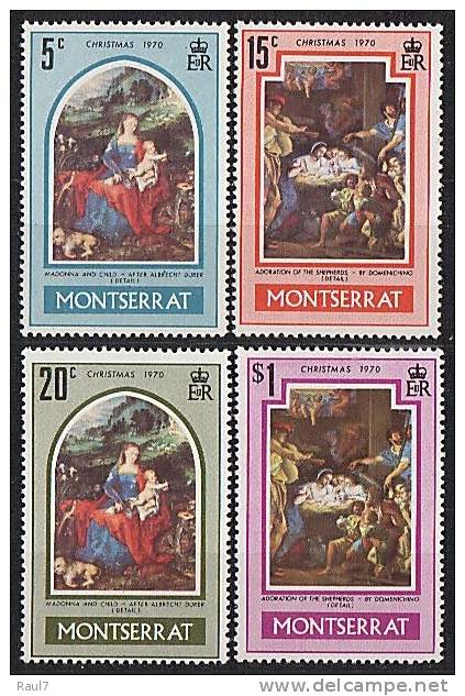 MONTSERRAT  // 1970 Noël70 Tableaux // NEUFS - MNH - Montserrat