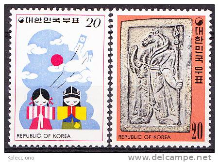 South Korea 1977 Yvert 972/73, New Year, MNH - Corea Del Sur