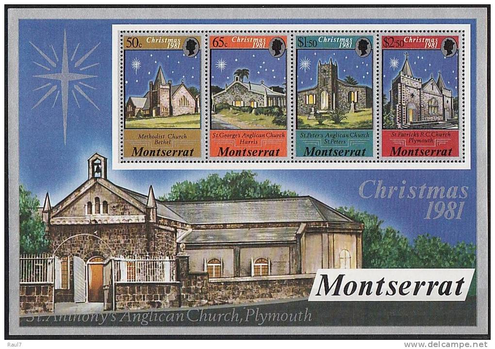 MONTSERRAT  // 1981 Noël81 Eglises De Montserrat // NEUFS - MNH // BF - Montserrat