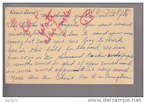 Thomas Jefferson - Postal Card -  Hopkinsville - KY 1936 - 1921-40