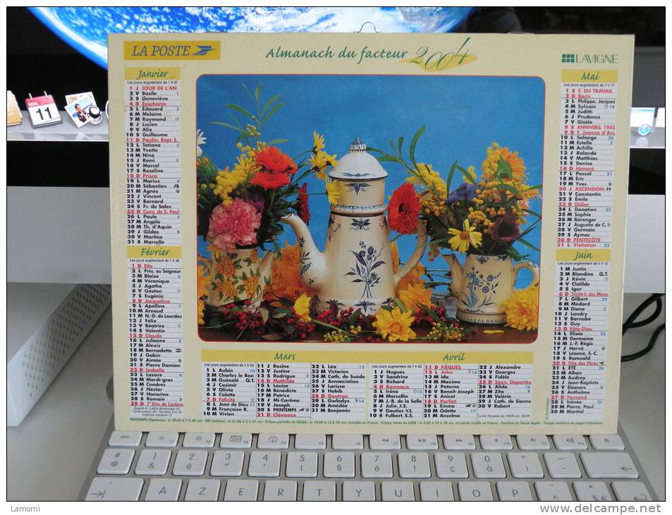 *Les Bouquets, Calendrier Almanach Du Facteur - Lavigne 2004 - Big : 2001-...