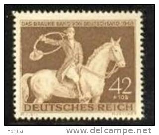 1943 REICH BROWN BAND HORSE RACES MICHEL: 854 MNH ** - Ungebraucht