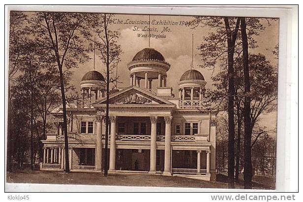 Etats Unis - The Louisiana Exhibition 1904 - St Louis Mo. - West Virginia - Vue Du Batiment  - CPA Cliché Pas Courant - St Louis – Missouri