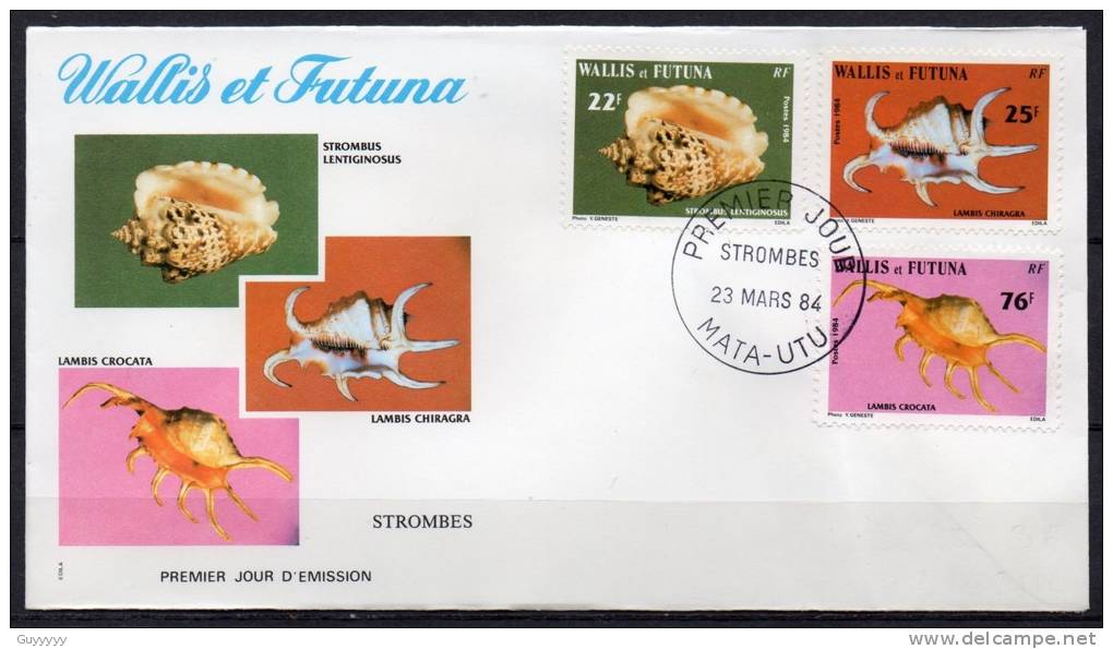 Wallis Et Futuna - 1984 - FDC - Coquillages - Strombes - Yvert N° 312 à 317 - FDC