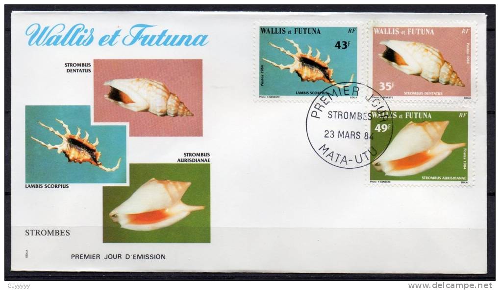 Wallis Et Futuna - 1984 - FDC - Coquillages - Strombes - Yvert N° 312 à 317 - FDC