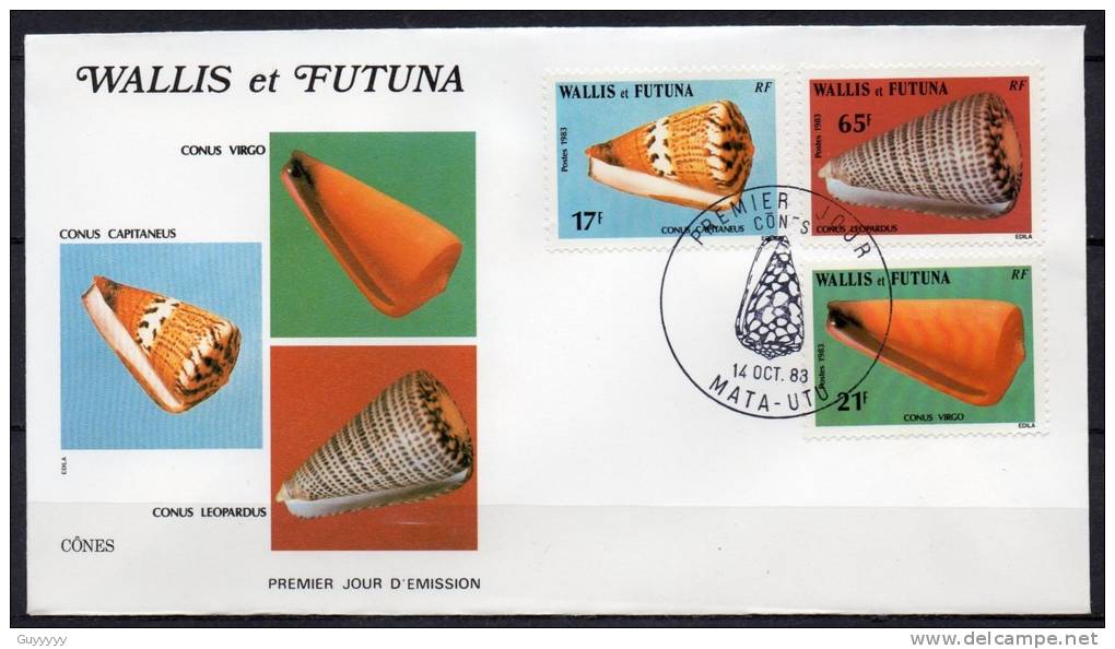 Wallis Et Futuna - 1983 - FDC - Coquillages - Cones - Yvert N° 306 à 311 - FDC