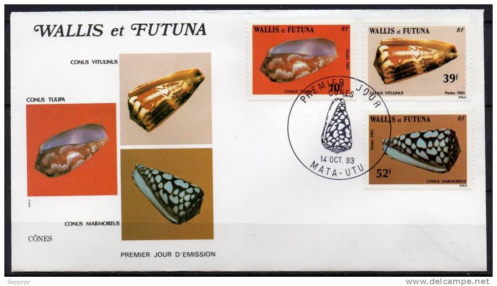 Wallis Et Futuna - 1983 - FDC - Coquillages - Cones - Yvert N° 306 à 311 - FDC