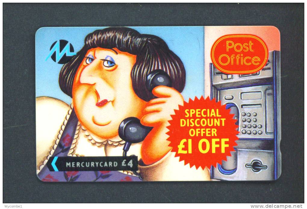 UK  -  Magnetic Phonecard/Mercurycard As Scan - [ 4] Mercury Communications & Paytelco